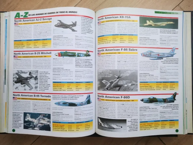 Enciclopedia Aviones de Guerra Planeta. 5 tomos.