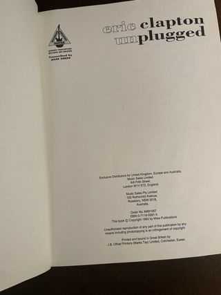 Partituras Eric Clapton Unplugged Guitarra