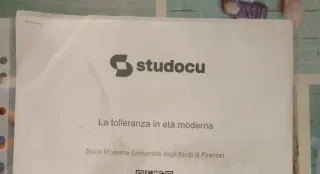LA TOLLERANZA IN ETA' MODERNA
