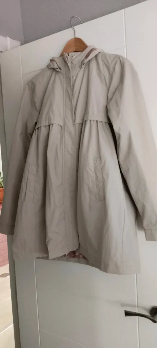 Gabardina beige talla 14