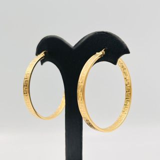 PENDIENTES ARO GRECA 18K