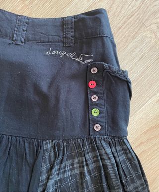 Falda Desigual Negra y Azul
