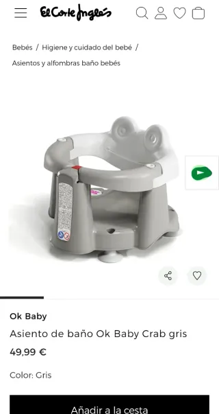 Asiento Bañera OK Baby Rana Azul