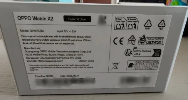 Oppo Watch X2 sin abrir