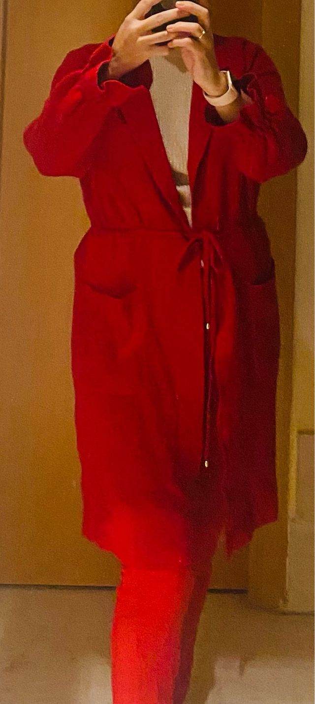 Abrigo lana CORTFIEL rojo