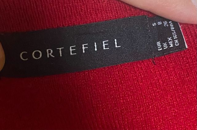 Abrigo lana CORTFIEL rojo