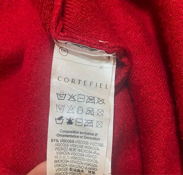 Abrigo lana CORTFIEL rojo