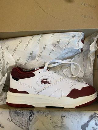 Zapatillas Lacoste Blancas y Rojas