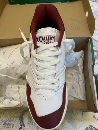 Zapatillas Lacoste Blancas y Rojas