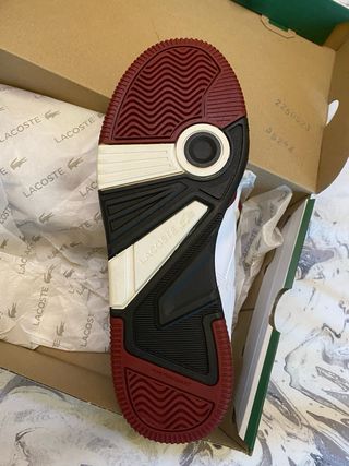 Zapatillas Lacoste Blancas y Rojas