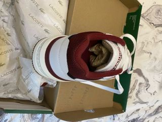 Zapatillas Lacoste Blancas y Rojas