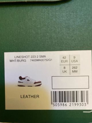 Zapatillas Lacoste Blancas y Rojas