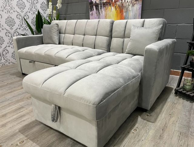 Sofá Cama Gris 210cm