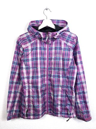 Cortavientos Columbia Retro Mujer Y2K Cuadros