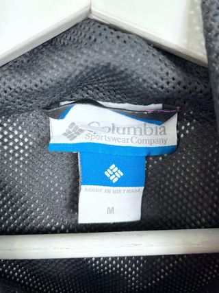 Cortavientos Columbia Retro Mujer Y2K Cuadros