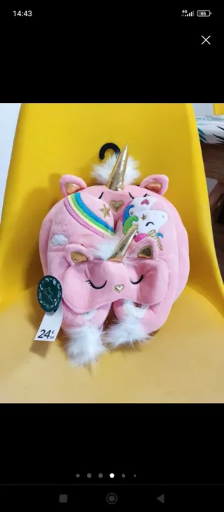 Conjunto cojín+antifaz+pantuflas N°36 y 37. OFERTA