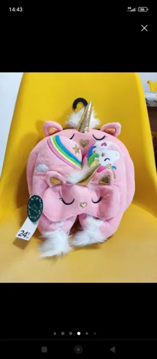 Conjunto cojín+antifaz+pantuflas N°36 y 37. OFERTA