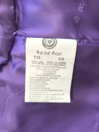 Cappotto bambina To be too viola 5 anni