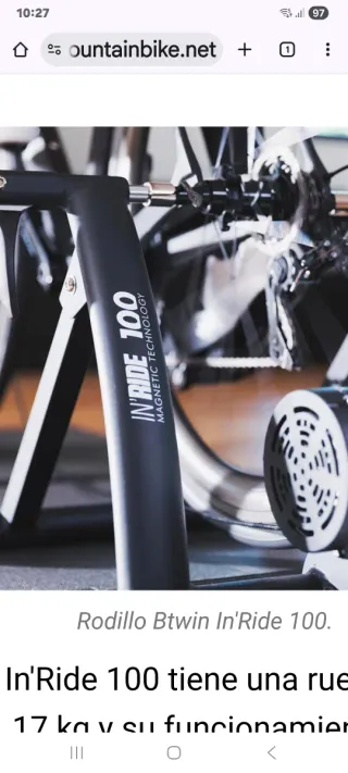 Rodillo de bicicleta IN'RIDE 100