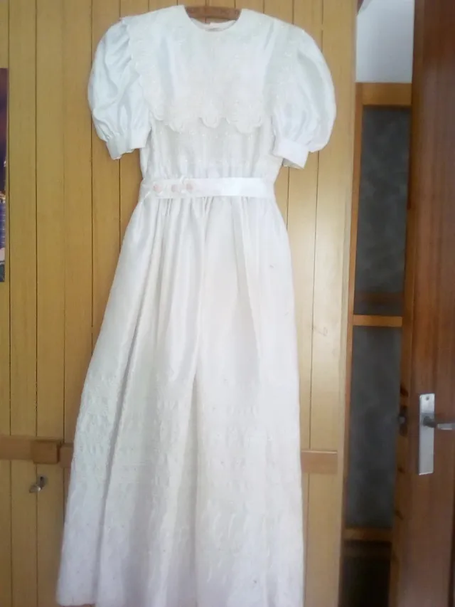 Traje de Comunión Blanco y Rosa