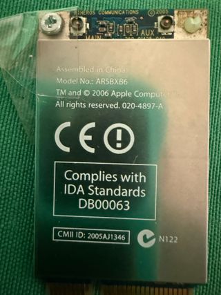 Tarjeta WiFi Apple Atheros AR5BXB6 2005