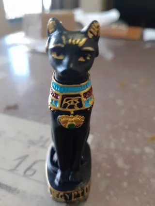 Pareja Gatos Egipcios Resina Decorativos