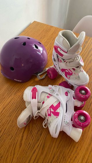 Patines Roces Talla 26-29 4 Ruedas + Casco 50-54