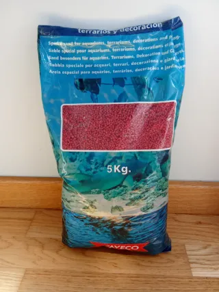 Grava para acuarios roja Nayeco 5 kg