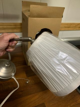 Lámpara Aplique Pared Ikea ARSTID Níquel/Blanco