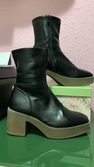 Botas negras tacón plataforma
