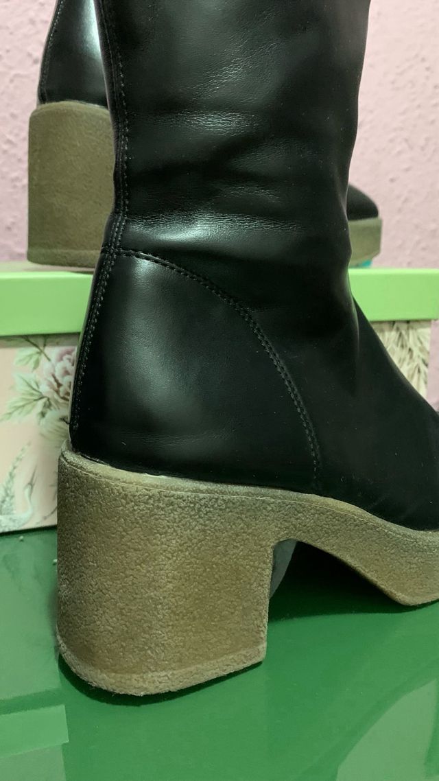 Botas negras tacón plataforma