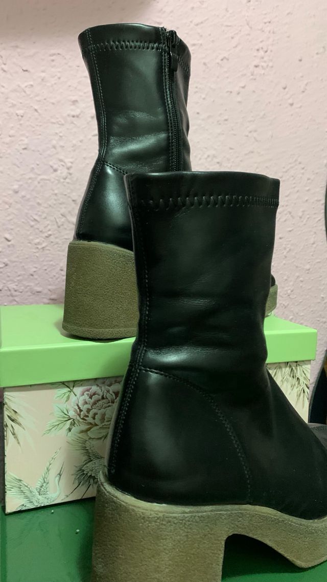 Botas negras tacón plataforma