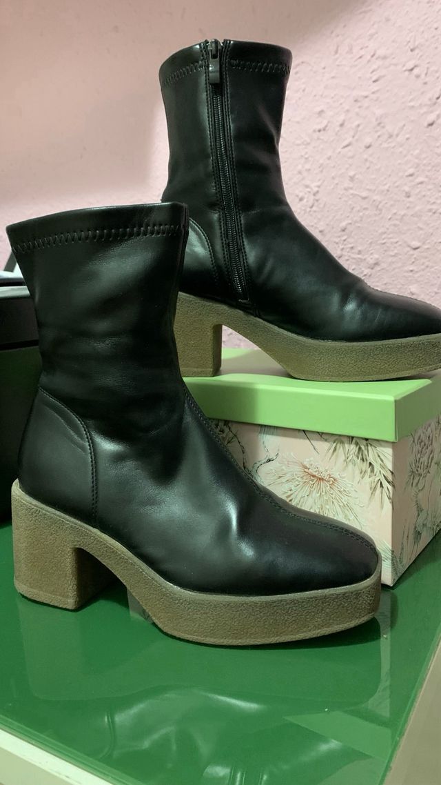Botas negras tacón plataforma