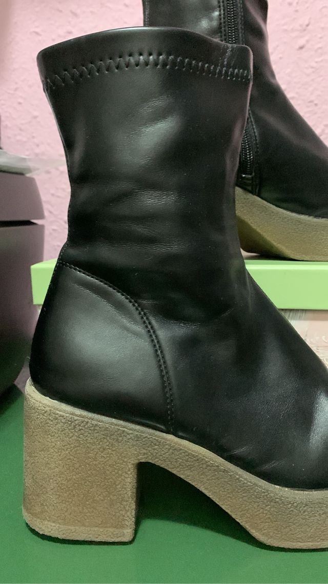 Botas negras tacón plataforma