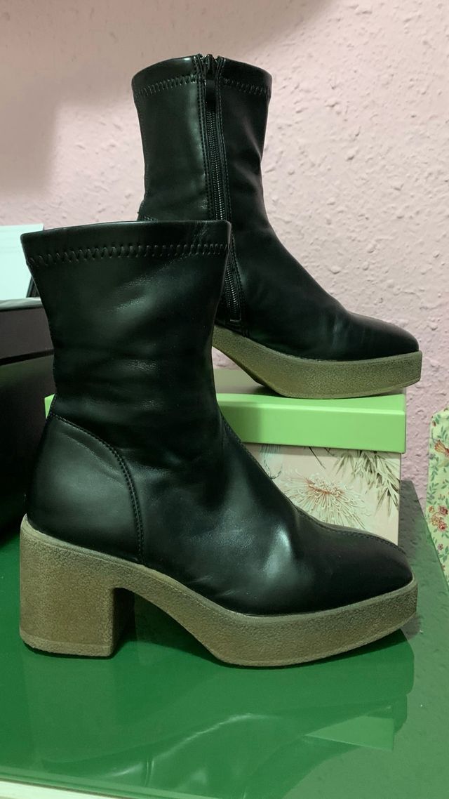 Botas negras tacón plataforma