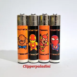 Accendini Clipper Supereroi pepita papaya