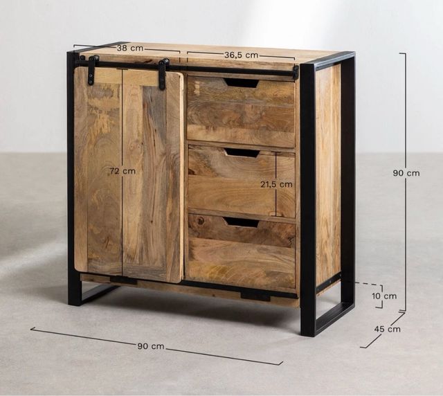 Guardaroba in legno e metallo