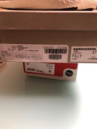 Deportivas FILIPPO Talla 37 Nude/Verde