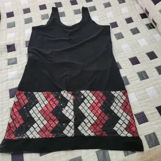 Vestido fiesta black negro y multicolor talla únic