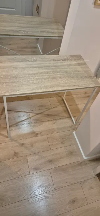 Mesa escritorio madera y metal