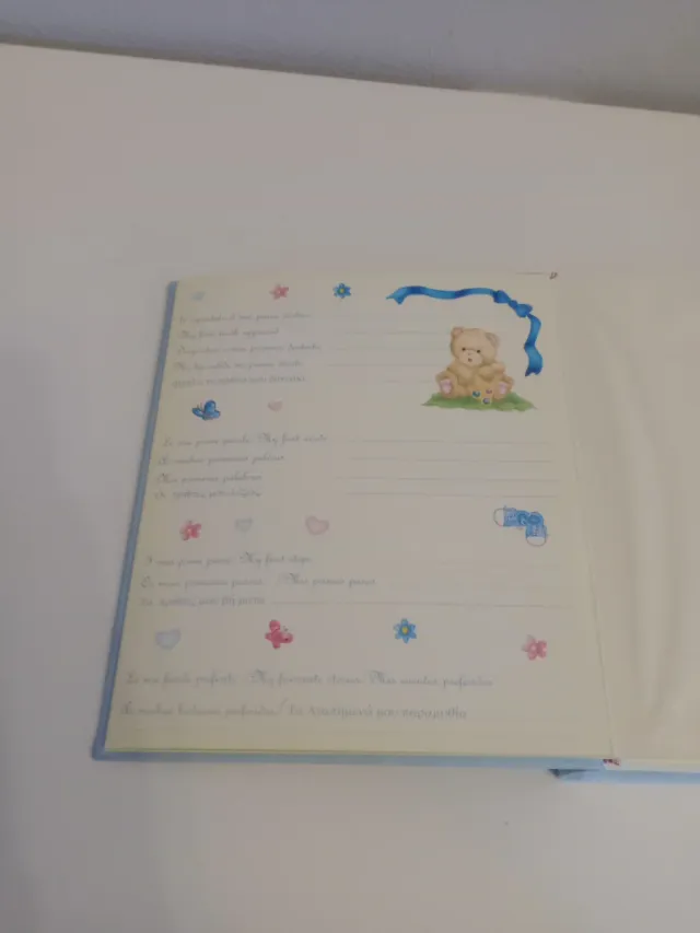 Álbum fotos bebé azul osito