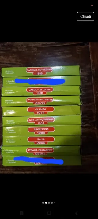 Lotto 8 squadre Subbuteo La leggenda