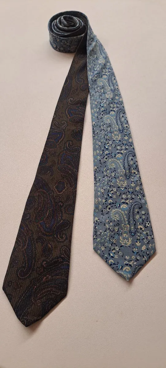 2 Corbatas Seda Piattelli y Canasta