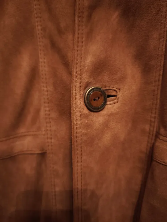 Giacca uomo scamosciata color cammello