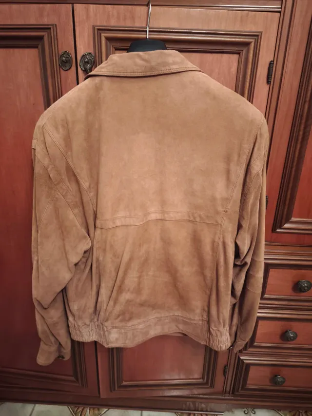 Giacca uomo scamosciata color cammello