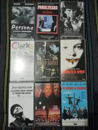 9 Cintas VHS de cine de culto y autor VOS