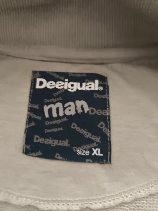 Sudadera Desigual cremallera gris XL