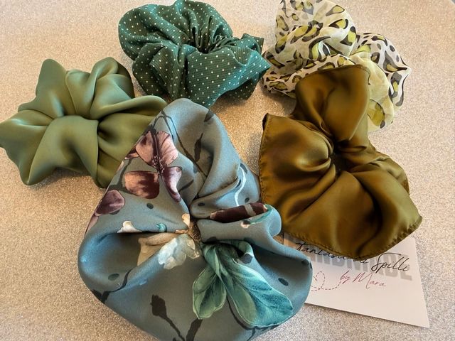Scrunchies Fantasie di Spilli Handmade  Set  3 pz