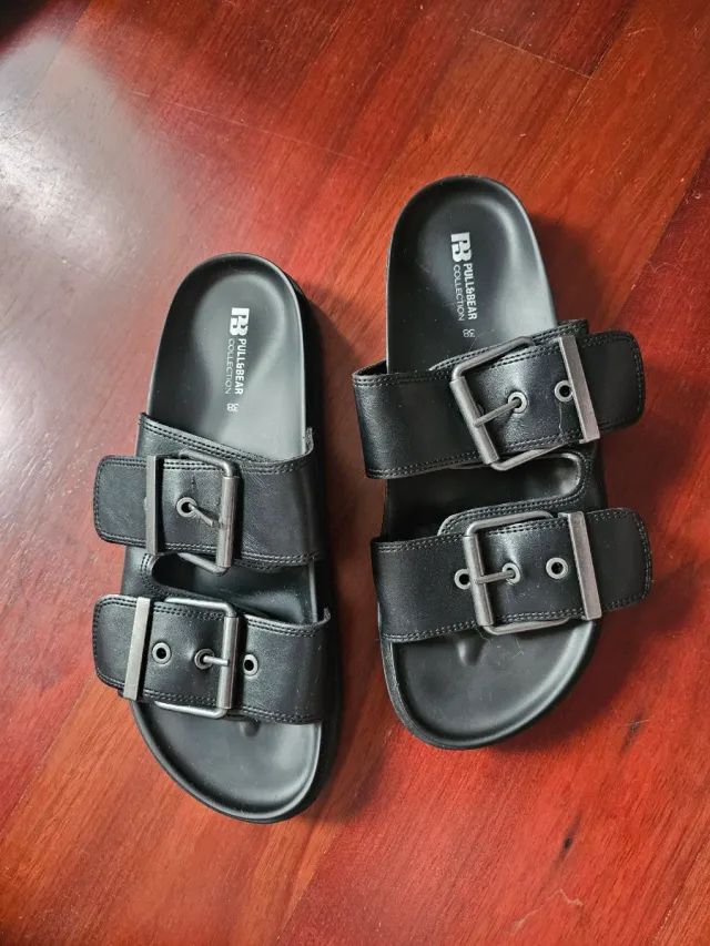 Sandalias Pull&Bear negras talla 38