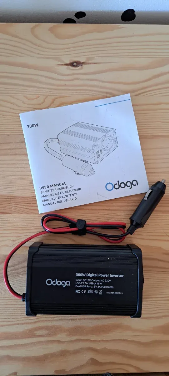 Odoga Inversor 12v 220v – Transformador 300W coche